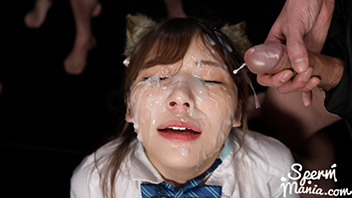 Nagi Tsukino’s Sticky Bukkake Facial JAV Movie
